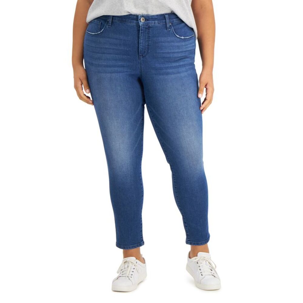 Style & Co Plus Size Mid Rise Curvy Skinny Jeans
